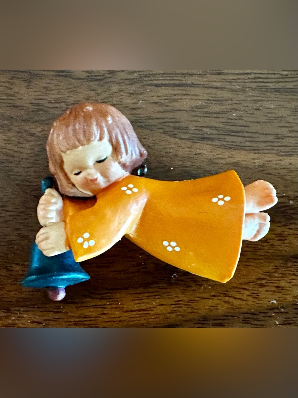 Vintage Anri Angel ornament designed by Juan Ferrandiz.